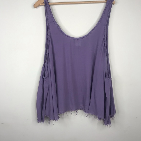 Free People Tops - Free People Intimately purple Rayon tank frayed